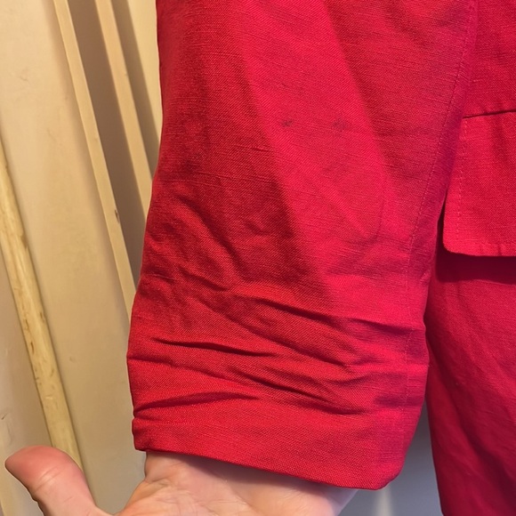 Le Suit Petite size 14P red suit jacket - Picture 5 of 9